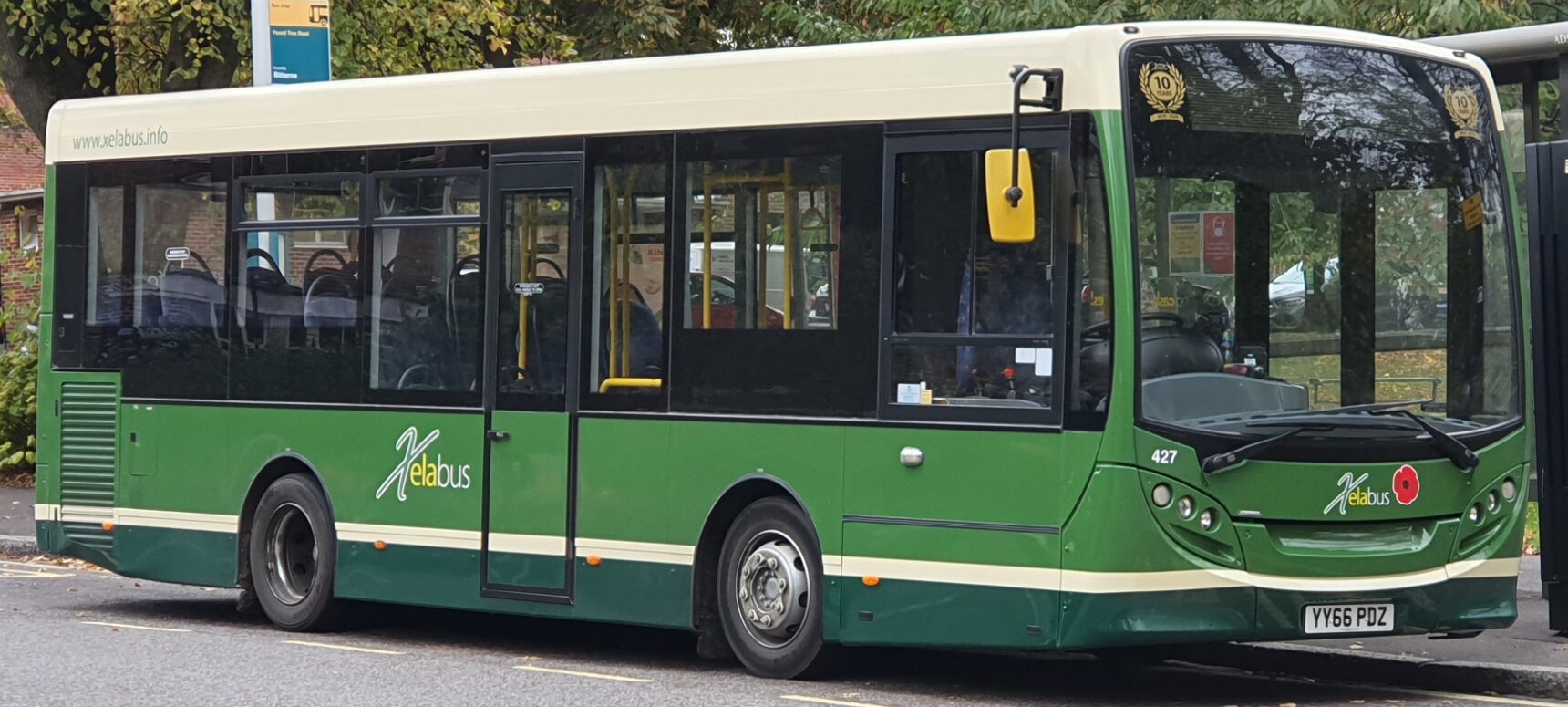 A Xelabus parked in Pound Tree Road, Southampton