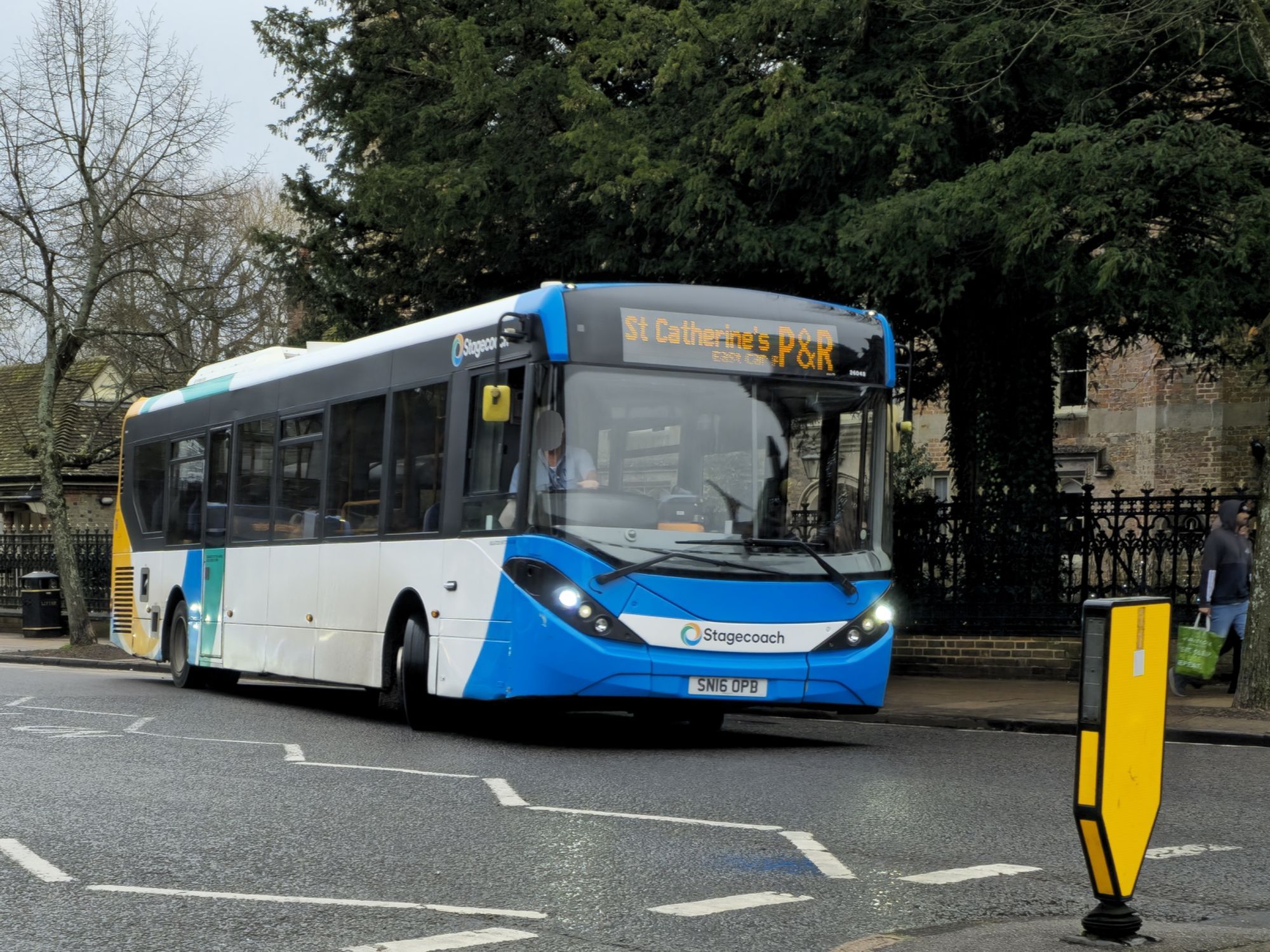 A Stagecoach South bus in Winchester, operating on the Park and Ride service